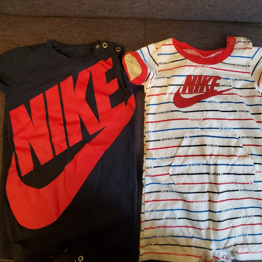 nike boy summer bodysuits 6m and 9m
